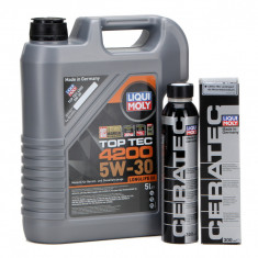 Set Ulei Motor Liqui Moly Top Tec 4200 Longlife III 5W-30 5L 8973 + Liqui Moly Aditiv Ulei Motor Ceratec 300ML 7181