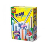 Carioci cu aerograf pentru copii cu schimbare magica a culorii, 7 culori set, SES Creative