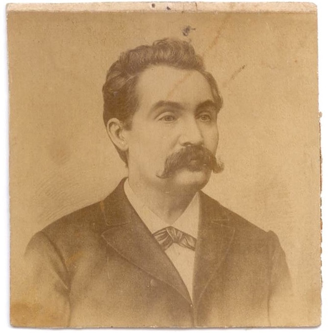 Fotografia poetului Mihai Eminescu după clişeul lui Jean Bielig, 1887-1888