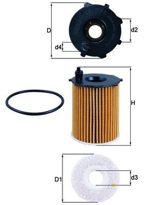 MAHLE OX 171/16D Filtru ulei foto