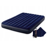 Saltea gonflabila Intex 64765, pentru camping, 2 persoane, 203 x 152 x 25 cm + pompa + 2 perne