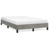 vidaXL Cadru de de pat fără saltea Gri deschis 120x190 cm catifea