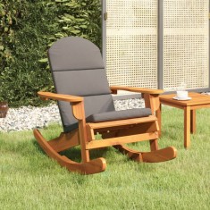 vidaXL Scaun de grădină Adirondack cu perne, lemn masiv acacia foto