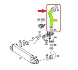 Furtun intercooler, supraalimentare Mercedes C-Class 2000-2007, Clk-Class 2002-2010, C-Sportcoupe 2000-2008, cauciuc, RapidAuto 5000PT-4
