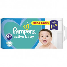 Scutece PAMPERS 81680870 Active Baby 4+ Mega Box 120 buc foto