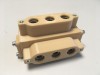 Șablon Găurit Cepuri Lemn 8mm, Plastic Dur Bej, Forma U, PAL 18mm, Limitatoare Laterale, Precizie Sporită