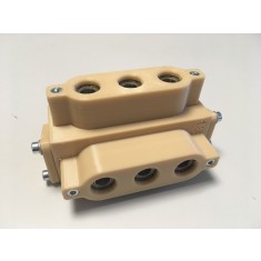 Sablon mobila din plastic dur bej forma U pentru cepi lemn 8mm v.1.0