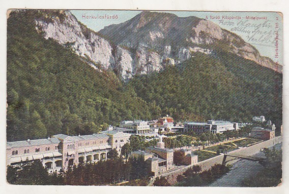 bnk cp Baile Herculane - Vedere - uzata 1905