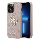 Husa originala Guess iPhone 15 Pro Hardcase 4G Big Metal Logo, roz, GUHCP15L4GMGPI