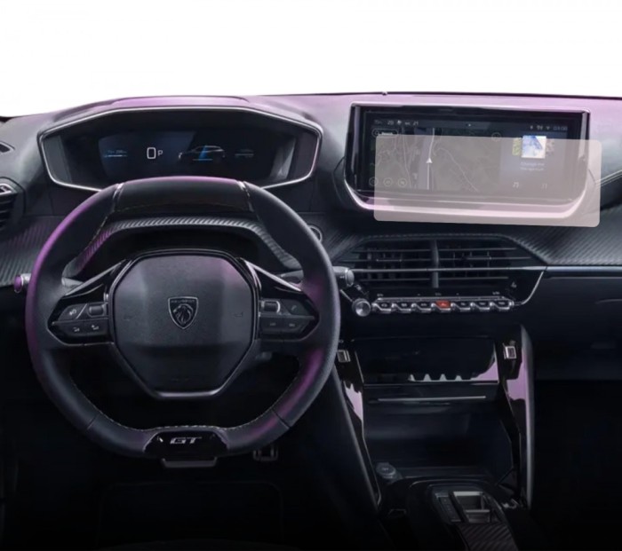 Folie Protectie Navigatie Peugeot 2008 2023+, Duragon, protectie Display Navigatie, silicon Mat, Anti-zgarieturi, Anti-amprenta, kit instalare