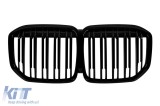Grile rinichi cu fante duble, lacuite &icirc;n negru, potrivite pentru BMW X7 G07 2018-2022 Performance AutoTuning