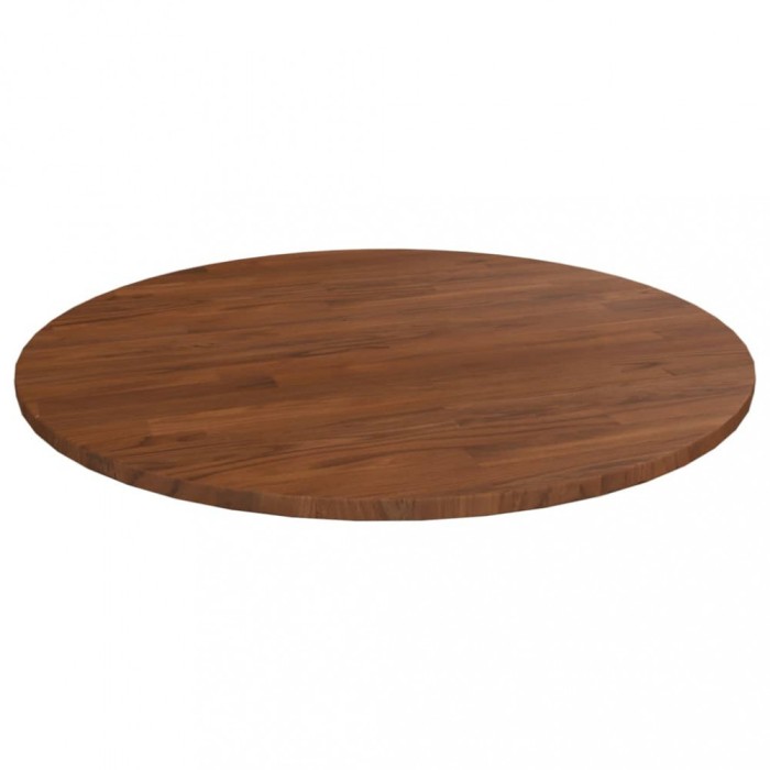 vidaXL Blat de masă rotund maro &icirc;nchis &Oslash;80x1,5 cm lemn stejar tratat 342970