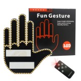 Semn LED Auto cu Telecomanda, ENGROSS Design Mana, 4 Moduri, Efect Vizual Stralucitor, Negru/Galben