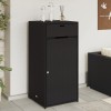Dulap Depozitare Gradina Gossi Negru 55x55x111cm Poliratan Exterior Interior Rattan PE