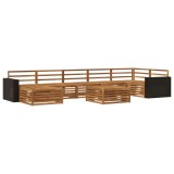 vidaXL Set de canapele de exterior 8 pcs natural 3383662