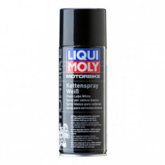 Spray alb pentru ungere lant LIQUI MOLY Motorbike 1591, volum 400 ml