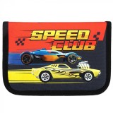 Penar neechipat cu un compartiment si doua extensii,model Hot Wheels,21x14x3.5 cm