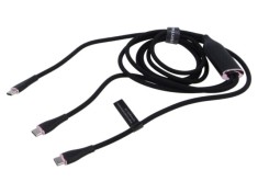 Cablu USB 2.0 USB C VENTION 1,5m negru cu 2 mufe nichelate