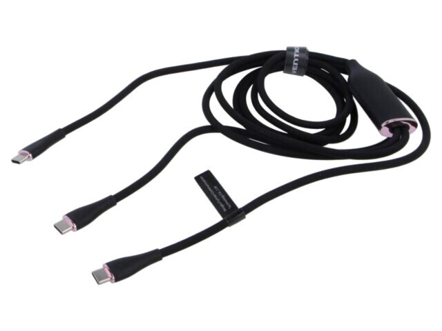 Cablu USB 2.0 USB C VENTION 1,5m negru cu 2 mufe nichelate