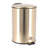 Cos gunoi Tendance din metal, forma cilindrica, cupru, cu pedala si capac batant, 3 L