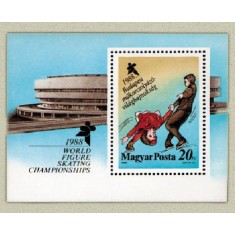 Ungaria 1988 - C.M. patinaj artistic, sport, colita neuzata