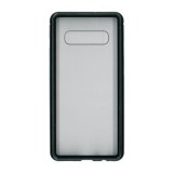 Husa compatibila cu Samsung Galaxy S10, Cadru metalic cu magneti de prindere, spate din sticla securizata,