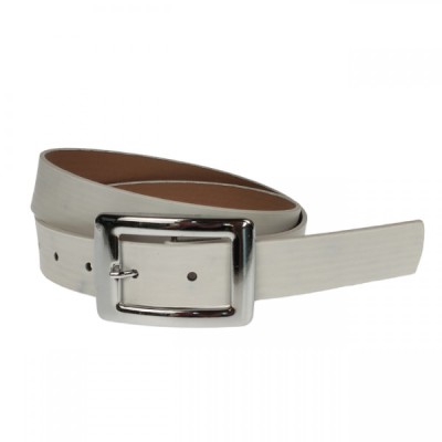 Curea dama, casual-eleganta, din piele ecologica, latime 2.5 cm, alb - CRD027A foto