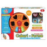 Jucarie Educativa Primele Mele Cuburi Forme, Galetusa Muzicala, Vorbeste Romana, Lumini si Sunete, 18+ luni