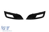 Set grila tip RS4 &icirc;n jurul farurilor de ceata potrivit pentru Audi A4 B8 sedan, break 2012-2015, lac negru Performance AutoTuning