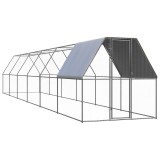 Cumpara ieftin Coteț de păsări, 2x12x2 m, oțel galvanizat