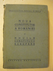 NOUA CONSTITUTIE A ROMANIEI SI NOUILE CONSTITUTII EUROPENE- 1922 foto