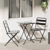 vidaXL Set Bistro Pliabil 3 Piese Antracit Oțel
