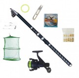 Set pescuit sportiv complet cu lanseta UltraCarp 2,4m, mulineta Dpr200, guta si accesorii, EAGLE KING