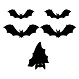 Cumpara ieftin Set 5 lilieci decorative pentru Halloween, Besty, plastic, negru