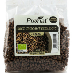 Orez Expandat Crocant Bio cu Cacao Pronat 125gr
