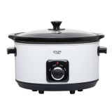 Multicooker Adler AD6431W, 5.8L, 290W, Slow Cooker, 3 Viteze, Ceramica/Inox, Rosu/Negru