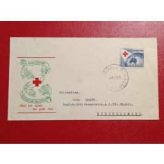 Australia 1954 - 40th Crucea Rosie, FDC circulata