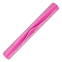 Rigla Flexibila, 30cm, Culoare Fucsia, Material Plastic foto