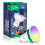 Bec LED Smart NOUS P8Z, ZigBee 3.0, GU10, RGB, 16 Milioane de Culori, Lumina Reglabila 2700-6500K, 4.9W, 420 lm, Compatibil Amazon Alexa si Google Hom