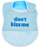 Cumpara ieftin Baveta BabyJem din bumbac Dont Kiss Me (Culoare: Bleu)