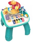 Cumpara ieftin Masa educativa pentru copii multifunctionala WePro Store, tobogan si pian, Sunete si Lumini, ratusca, minge, 3 ani +