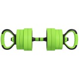 SPORTNOW Set Greutăți Sala de Sport 4 &icirc;n 1 de 20kg, Convertibil &icirc;n Kettlebell, 2 Gantere, Bară de Haltere și Suport pentru Flotări, Verde | Aosom Roma