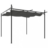 Pergola cu acoperis retractabil, antracit, 295x292x230 cm