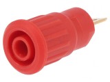 Soclu Banană 4mm 24A 1kV Roșu Aurit cu Izolație