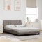 vidaXL Cadru de pat fără saltea, Hanko, gri taupe, 120x200 cm, textil 3310451