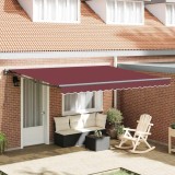 Cumpara ieftin Cort electric semi-casetat Roșu Burgund 400x300 cm țesătură
