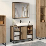 vidaXL Set de mobilier pentru baie Pe perete 2 pcs stejar artizanal 3402460