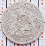 1069 Suedia 1 krona 1879 Oscar II (&quot;OCH&quot; in title) tiraj 77254 km 747 argint, Europa