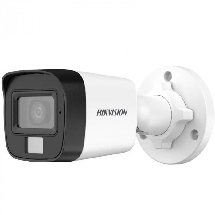 Camera de supraveghere Dual Light 4MP, lentila 2.8mm, IR 30m, WL 20m, Microfon - Hikvision - DS-2CE16K0T-LFS-2.8mm SafetyGuard Surveillance