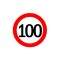 Autocolant limita viteza 100km AD